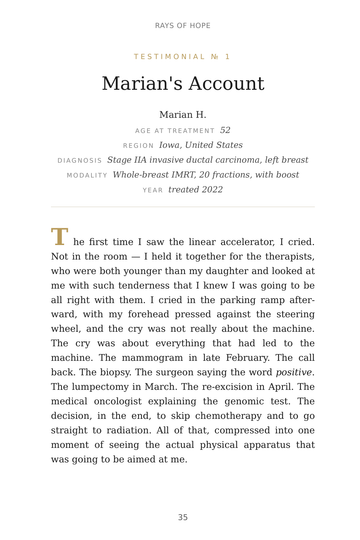 Sample page 5 from Rays of Hope: Radiation Therapy Stories