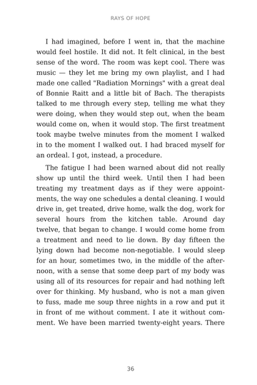 Sample page 6 from Rays of Hope: Radiation Therapy Stories