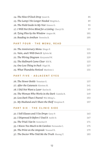 Sample page 2 from Readers in a Bottle: Presbyopia Eye Drop Stories