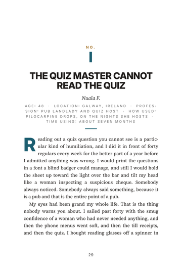 Sample page 3 from Readers in a Bottle: Presbyopia Eye Drop Stories