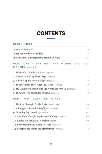 Sample page 1 from Reading Between the Lines: Health Literacy Stories