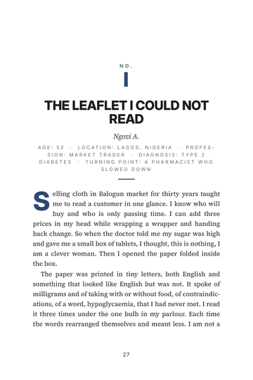 Sample page 4 from Reading Between the Lines: Health Literacy Stories