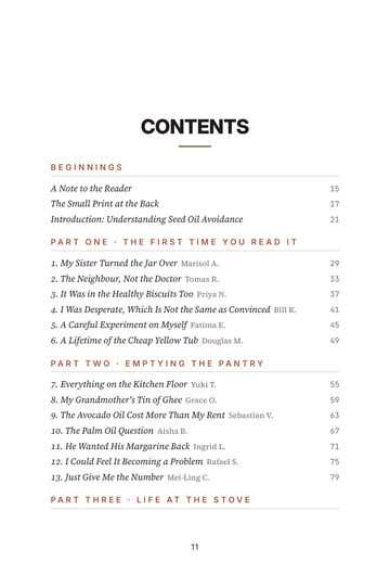 Sample page 1 from Reading the Label: Seed-Oil-Free Eating Stories