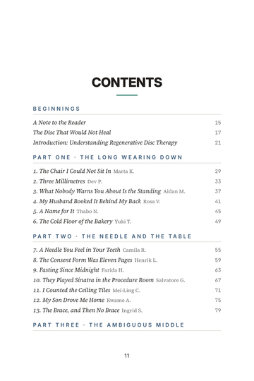Sample page 1 from Repairing the Disc: Regenerative Disc Therapy Stories