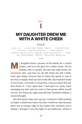 Sample page 1 from Repigmenting — a first-person Vitiligo Treatment story