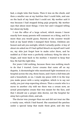 Sample page 2 from Repigmenting — a first-person Vitiligo Treatment story