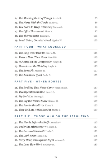 Sample page 2 from Rerouting the Flow: Lymphedema Surgery Stories