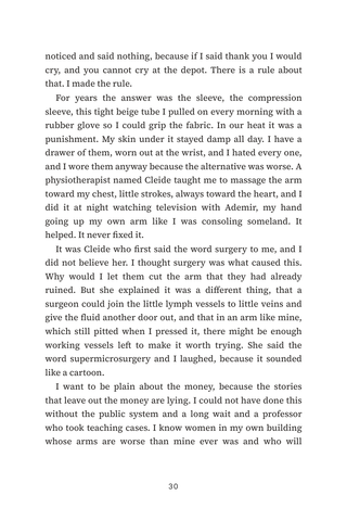 Sample page 2 from Rerouting the Flow — a first-person Lymphedema Surgery story