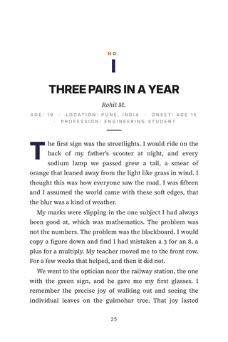 Sample page 1 from Reshaping Vision — a first-person Keratoconus story