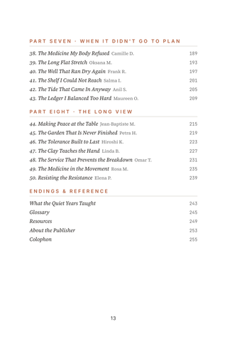 Contents page 3 of Resisting Insulin Resistance: the 50 Insulin Resistance stories in this volume