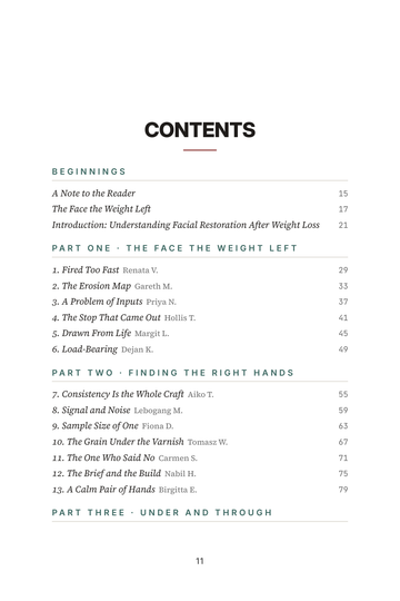 Sample page 1 from Restoring the Face: Post-GLP-1 Facial Surgery Stories