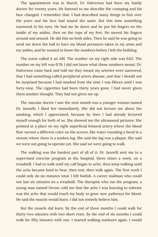 Sample page 2 from Restoring the Flow — a first-person Peripheral Artery Disease story