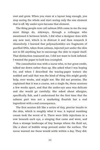 Sample page 2 from Salmon DNA — a first-person Polynucleotide Facials story