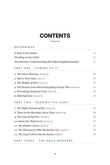 Sample page 1 from Salt and Water: Electrolyte Supplement Stories