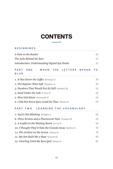 Sample page 1 from Screen Strain: Digital Eye Fatigue Recovery Stories