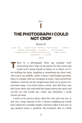 Sample page 1 from Sculpted — a first-person Liposuction story