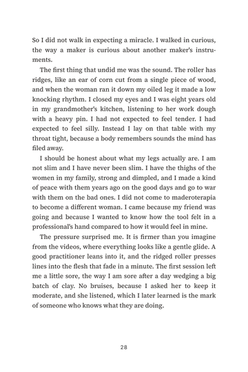 Sample page 4 from Sculpted by Hand: Wood Therapy Body Contouring Stories