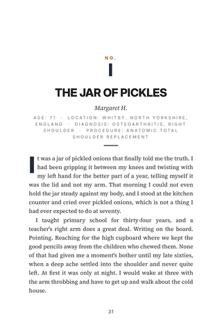 Sample page 1 from Shouldering On — a first-person Shoulder Replacement story