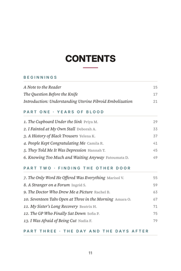Sample page 1 from Shrinking Without Surgery: Uterine Fibroid Embolization Stories