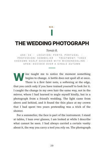 Sample page 3 from Signal to Grow: Exosome Hair Restoration Stories
