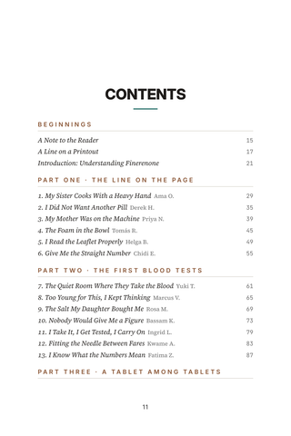 Contents page 1 of Slowing the Decline: the 50 Finerenone stories in this volume