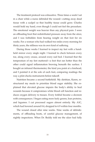 Sample page 2 from Standing Strong — a first-person Diabetic Foot Care story