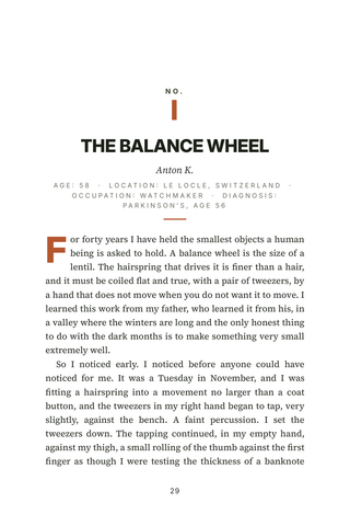 Sample page 1 from Steady Hands — a first-person Parkinson's Disease story