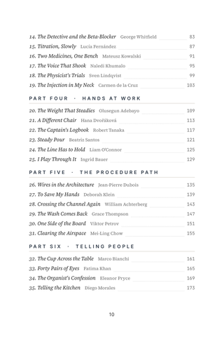 Contents page 2 of Steady Now: the 50 Essential Tremor stories in this volume
