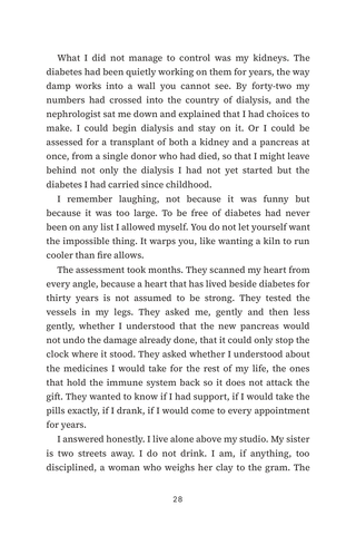 Sample page 2 from Sweet Release — a first-person Pancreas Transplant story