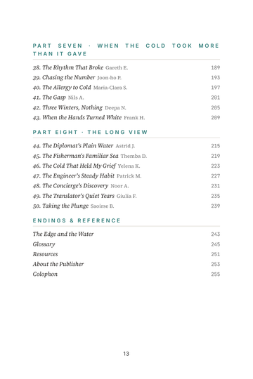 Sample page 3 from Taking the Plunge: Cold Exposure Stories