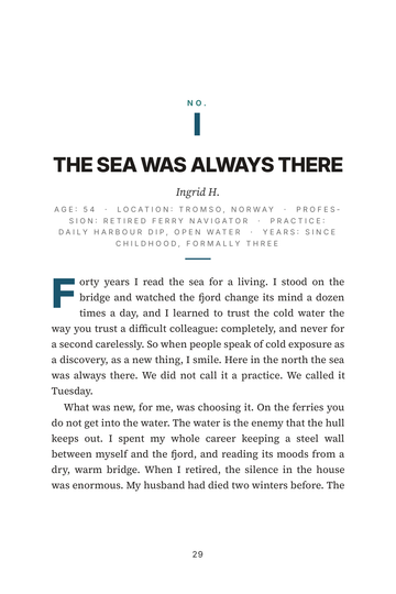 Sample page 4 from Taking the Plunge: Cold Exposure Stories