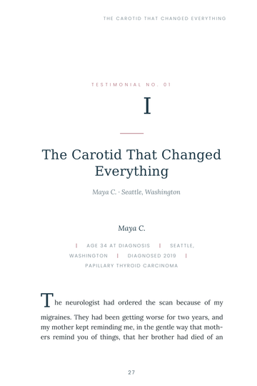 Sample page 4 from The Butterfly Effect: Thyroid Cancer Stories