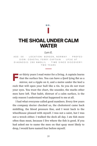 Sample page 1 from The Inherited Risk — a first-person Lipoprotein(a) story