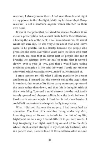 Sample page 2 from The Reset Nerve — a first-person Vagus Nerve Stimulation story