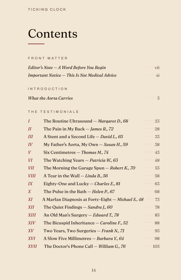 Sample page 1 from Ticking Clock: Surviving Aortic Aneurysm