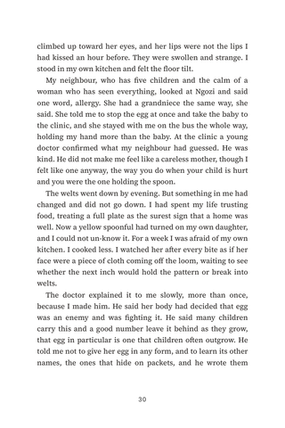 Sample page 2 from Tiny Reactions — a first-person Pediatric Allergies story