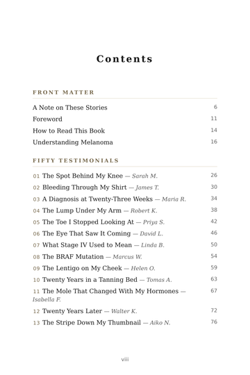 Sample page 1 from Under the Surface: Melanoma Survival Stories