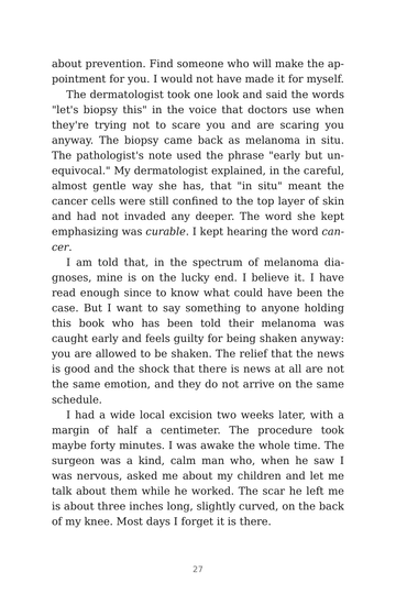 Sample page 5 from Under the Surface: Melanoma Survival Stories