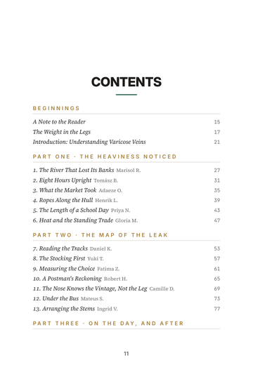 Sample page 1 from Vein to Gain: Varicose Vein Treatment Stories