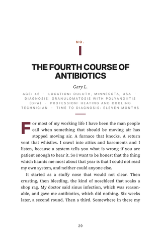 Sample page 1 from Vessel Voices — a first-person Vasculitis story