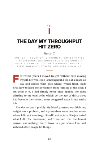 Sample page 1 from WOD Warriors — a first-person CrossFit Transformations story