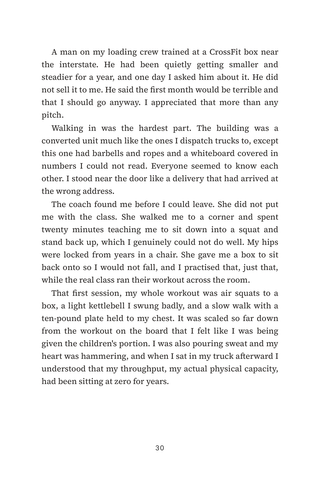 Sample page 2 from WOD Warriors — a first-person CrossFit Transformations story