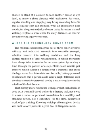 Sample page 1 from Walk Again — a first-person Exoskeleton / Robotic Mobility story