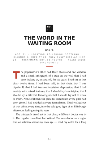 Sample page 1 from Walking the Line — a first-person Borderline Personality Disorder story