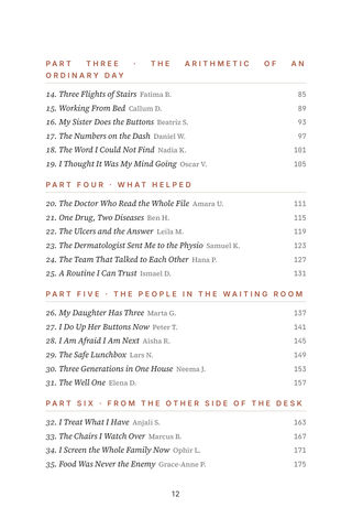 Contents page 2 of When One Becomes Many: the 50 Polyautoimmunity stories in this volume